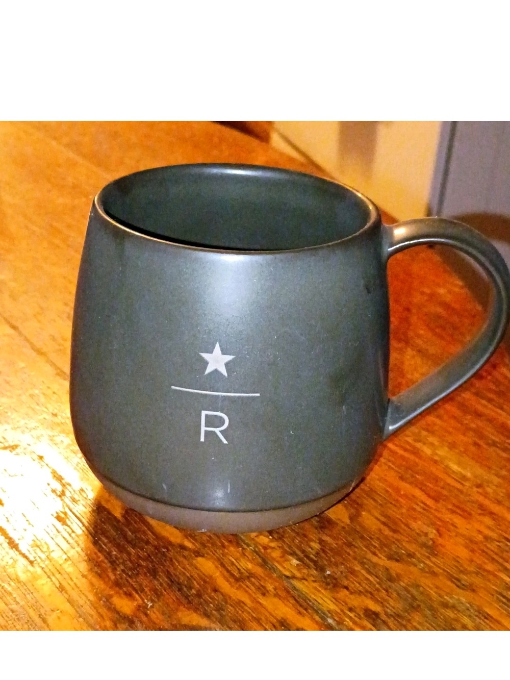 Starbucks Matte Dark Gray Mug with Star R Emblem